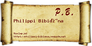 Philippi Bibiána névjegykártya